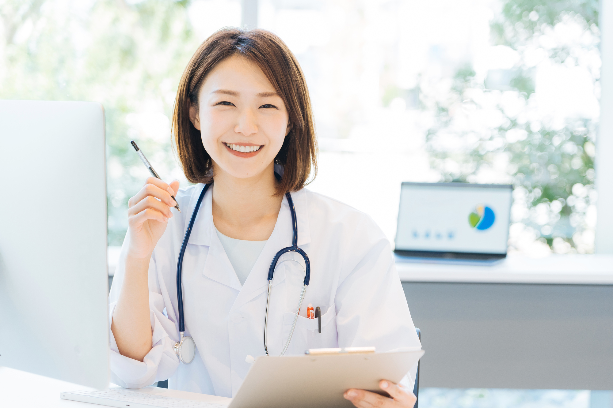 RF施術を受ける女性